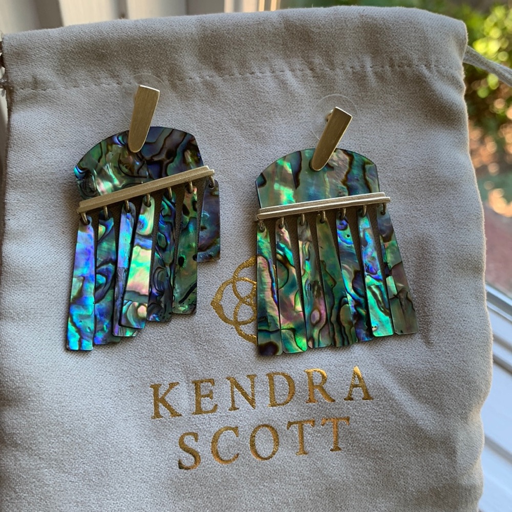 Kendra Scott abalone earrings